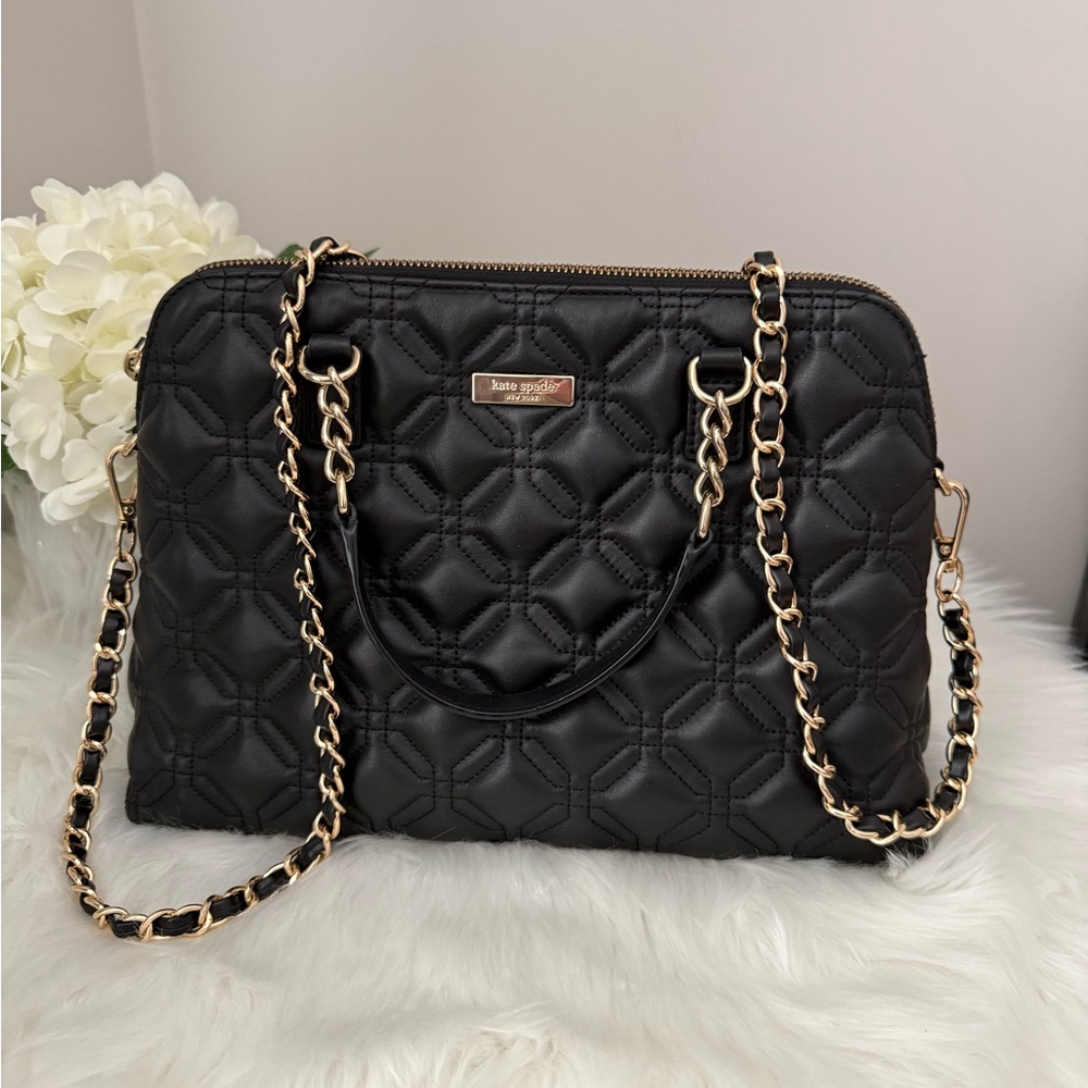 Kate Spade Black Quilted Chain Shoulder Bag